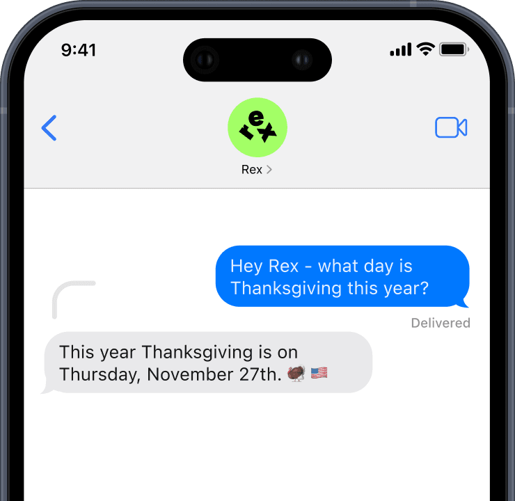 Rex messaging conversation preview